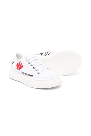 White cotton low-top sneakers DSQUARED KIDS | 7355803